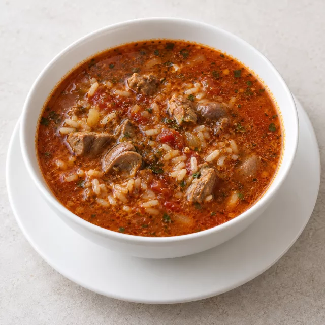Суп-харчо с куриными потрошками