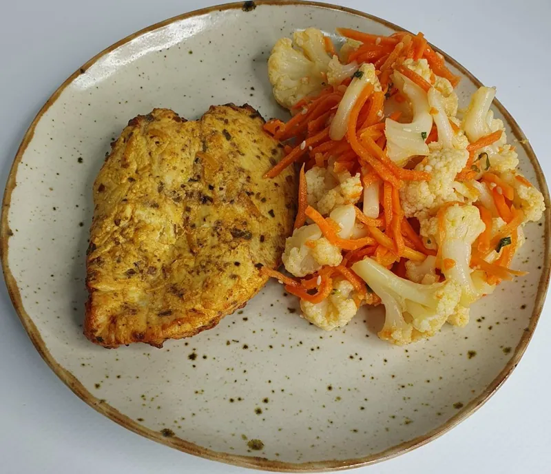 Куриная грудка по-гречески диет. ПП с цветной капустой