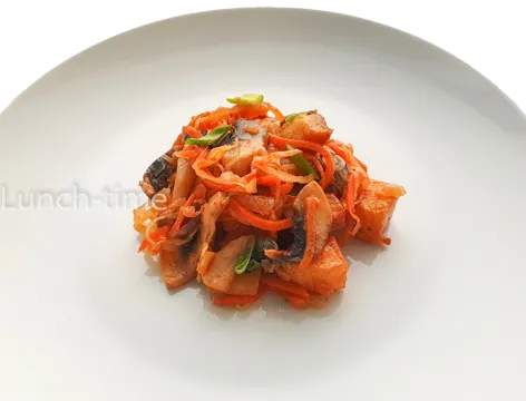Картофель, тушённый с грибами и квашеной капустой Постн. 150 гр.