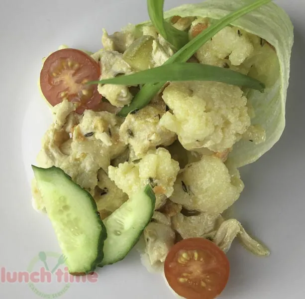Тыква, тушёная с овощами и сметаной
