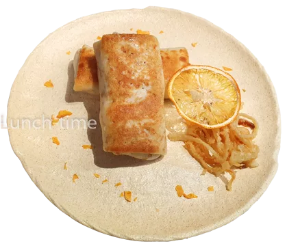 Блинчики с куриной печенью и апельсиновым конфитюром 220 гр.
