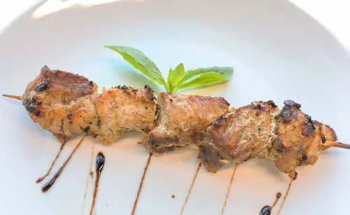 Шашлык из свинины с кетчупом