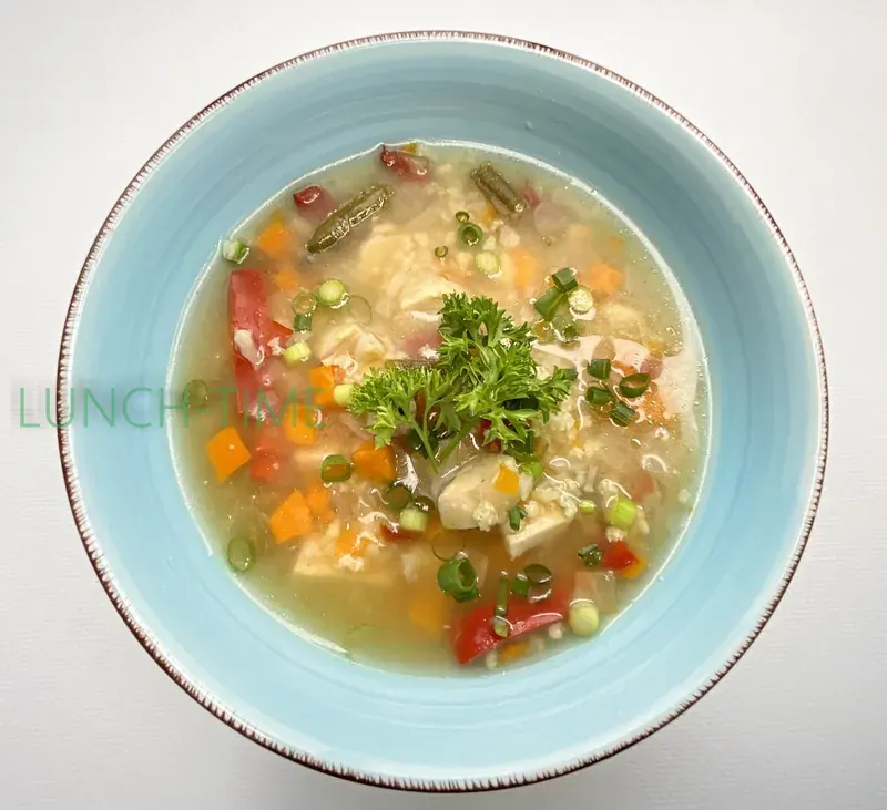 Суп куриный с галушками