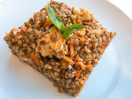 Гречка с индейкой и овощами