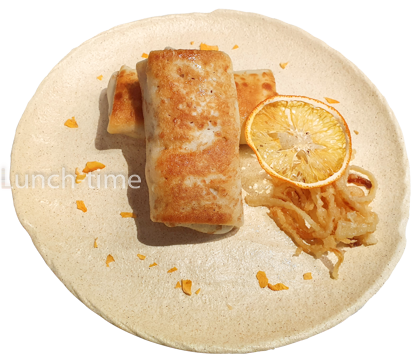 Блинчики с куриной печенью и апельсиновым конфитюром  220 гр.
