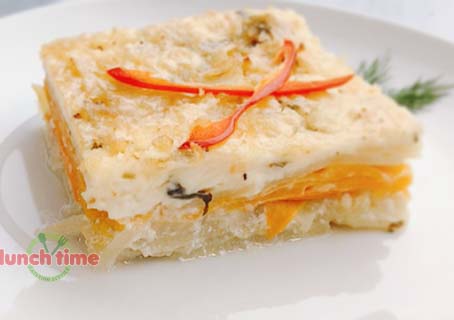 Запеканка картофельная с тыквой и плавленным сыром