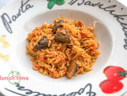 Плов с шампиньонами