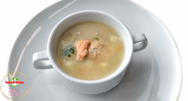 Рыбный суп с рисом; порция-мини