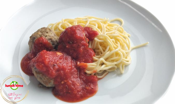 Спагетти с мясными шариками по-итальянски