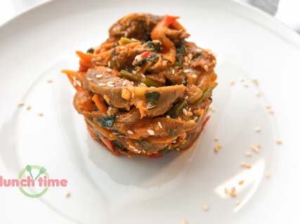 Хе из куриных желудочков по-корейски