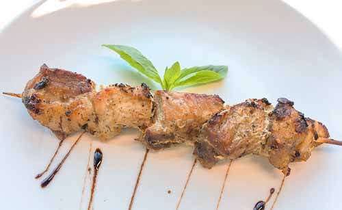 Шашлык из свинины с кетчупом